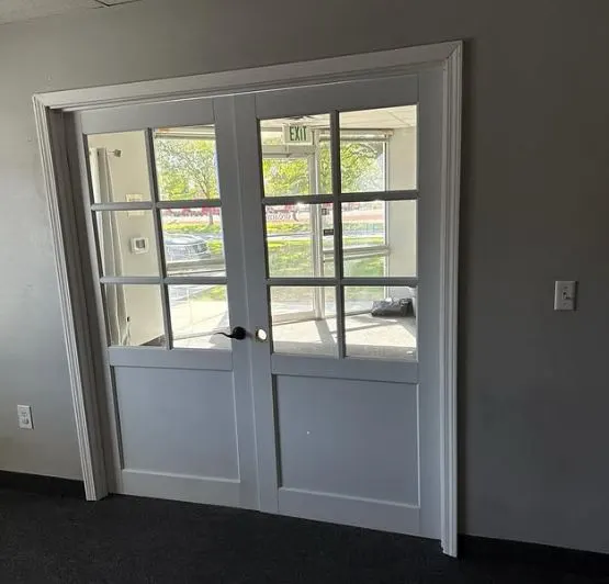 French door installation — finished